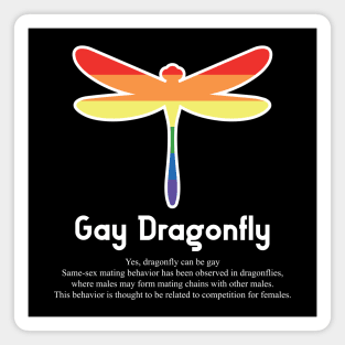 Gay Dragonfly G7w - Can animals be gay series - meme gift t-shirt Magnet